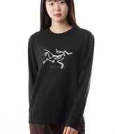 ARC`TERYX Akiop Intaria t-shirt Woman ATOFWX9428/BLK ARCHAEOPTERYX LOGO LS W