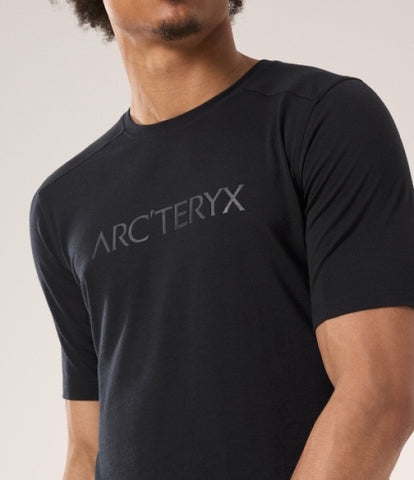 ARC`TERYX Ionia Merino Please Arcward Intaria SS man ATOFMX7733/BLK IONIA MERINO WOOL ARC'WORD LOGO SS M
