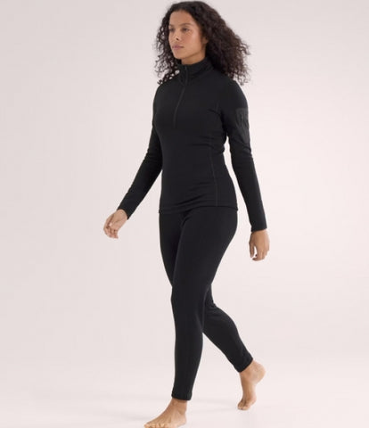 ARC`TERYX Kayer Night straw Big Woman ATOFWX9065/BLK KYANITE BASELAYER ZIP NECK W