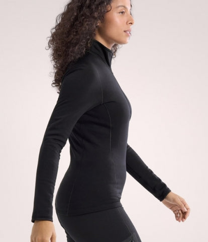 ARC`TERYX Kayer Night straw Big Woman ATOFWX9065/BLK KYANITE BASELAYER ZIP NECK W