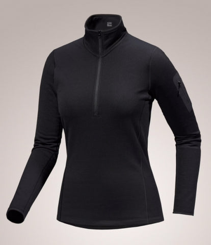 ARC`TERYX Kayer Night straw Big Woman ATOFWX9065/BLK KYANITE BASELAYER ZIP NECK W