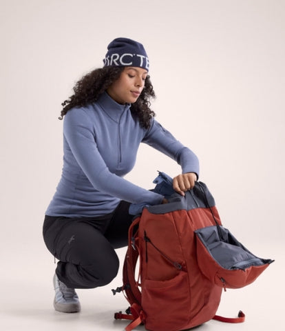 ARC`TERYX Kayer Night straw Big Woman ATOFWX9065/STR KYANITE BASELAYER ZIP NECK W