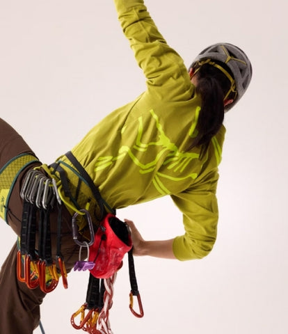 ARC`TERYX Kick Cotton grid crew Big shirt LS Woman ATPFW08469/OME KRAGG COTTON BIRD CREW LS W