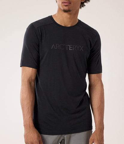 ARC`TERYX Ionia Merino Please Arcward Intaria SS man ATPSM07733/BLK IONIA MERINO WOOL ARC'WORD LOGO SS M