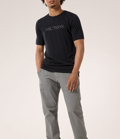 ARC`TERYX Ionia Merino Please Arcward Intaria SS man ATPSM07733/BLK IONIA MERINO WOOL ARC'WORD LOGO SS M