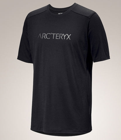 ARC`TERYX Ionia Merino Please Arcward Intaria SS man ATPSM07733/BLK IONIA MERINO WOOL ARC'WORD LOGO SS M