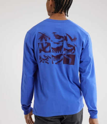 ARC`TERYX Kick Bubble Cotton grid tile LS man ATPSM09537/ELS KRAGG SUPIMA COTTON BIRD TILE LS M