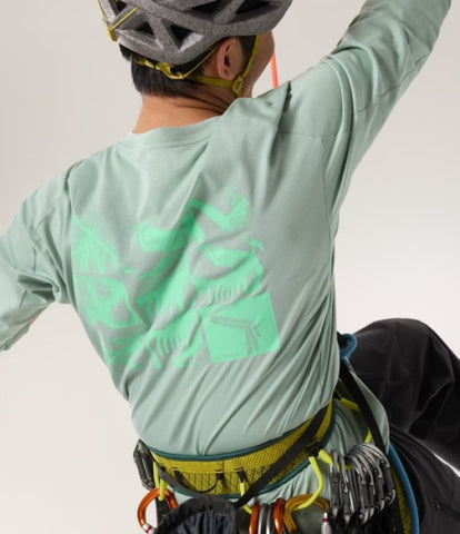 ARC`TERYX Kick Bubble Cotton grid tile LS man ATPSM09537/SGJ KRAGG SUPIMA COTTON BIRD TILE LS M