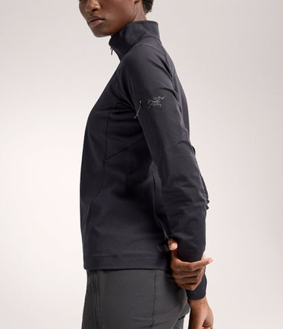 ARC`TERYX as straw Big Woman ATPSW07336/BLK RHO ZIP NECK W