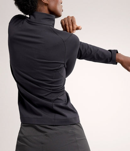 ARC`TERYX as straw Big Woman ATPSW07336/BLK RHO ZIP NECK W