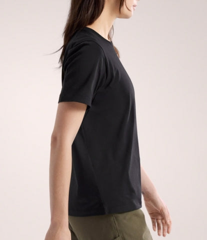 ARC`TERYX Kick SL Cotton Emblem crew shirt SS Woman ATPSW09502/BLK KRAGG SL COTTON EMBLEM CREW SS W